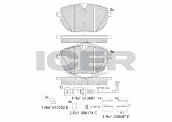 Fren Disk Balata Ön VALEO 671868  7LA698151B 7LA698151 7LA698151D