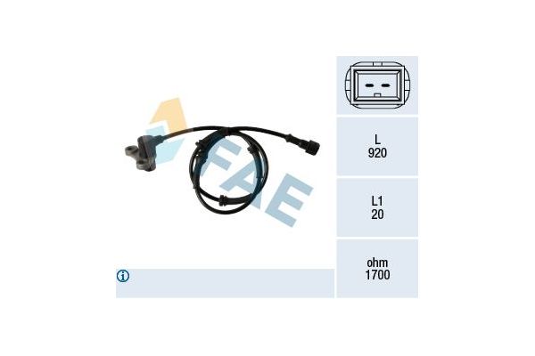 Abs Sensörü Arka Sağ veya Sol Volvo V40 S.Wagon [Combi] (09.1995->)  FAE 78352