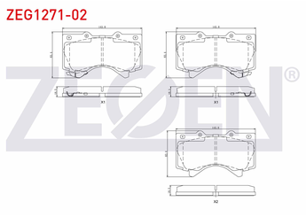 Fren Disk Balata Ön ZEGEN ZEG1271-02   44650C020 446560280 446560300 0446560280 0446560300 044650C020 04465-60280 04465-60300