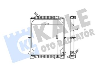 Su Radyatörü  KALE 349355  ME97BB8005BA ME97BB 8005 BA 2204127 41008464 42532037 93192909 93 192 909