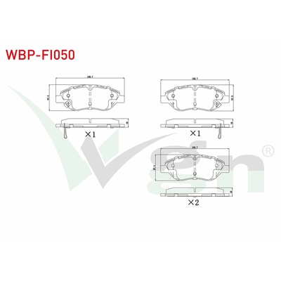 Fren Disk Balata Ön Fiat Egea (357) HB / CROSS (2016->)  WGN WBP-FI050