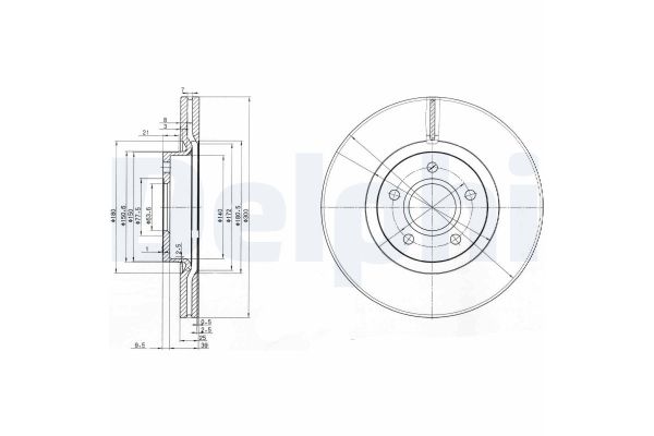 Fren Disk Ayna Ön Sağ ve Sol Ford Kuga (CBV)(2008->)  DELPHI BG3895C