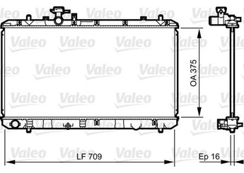 Su Radyatörü  VALEO 735407  1300269 71742136 1770079J00 17700-79J00 1770080JB0