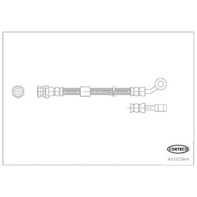 Fren Hortumu Arka Sol Mazda MX-5 (NC)(07.2005->)  CORTECO 49392944