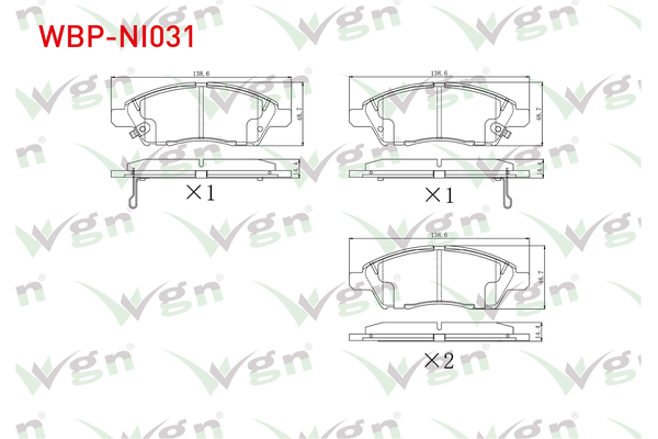 Fren Disk Balata Ön WGN WBP-NI031