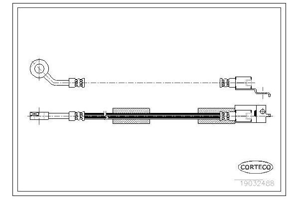 Fren Hortumu Ön Sağ veya Sol CORTECO 19032488