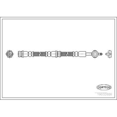 Fren Hortumu Arka Sağ veya Sol Ford Probe (1993->)  CORTECO 19032886