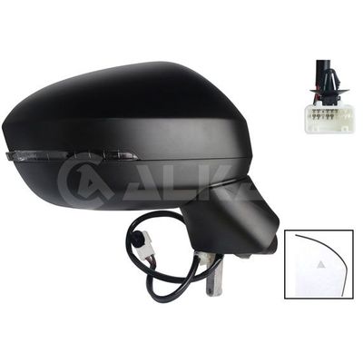 Dikiz Aynası Dış Sağ Nissan Qashqai (J12)(03.2021->)  ALKAR 9040663