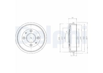 Kampana Arka Sağ veya Sol DELPHI BF200  46819776 51863509 51863510 51900802 51900803 7599325 7750119 1541801 1544173 1680868 1680869 9S511113AA 9S511113BA 9S511113CA 9S511113DA
