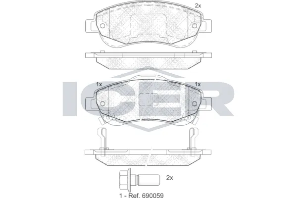 Fren Disk Balata Ön Honda CR-V (RE)(01.2007->)  AYD 60256B