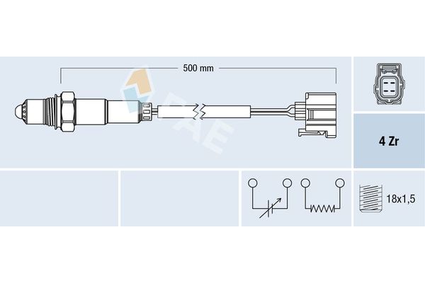 Oksijen (Lambda) Sensörü  Chrysler Sebring 4 kapı (JR41)(2001->)  FAE 77501