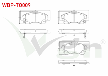 Fren Disk Balata Ön WGN WBP-TO009  