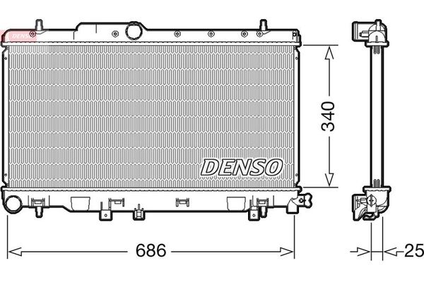Su Radyatörü  DENSO DRM36019