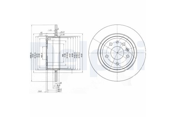 Fren Disk Ayna Arka Sağ ve Sol Saab 9-5 Combi (2001->)  DELPHI BG3908C