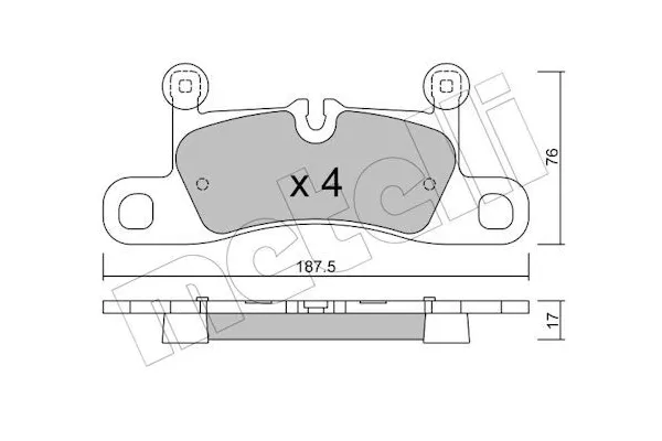 Fren Disk Balata Arka Porsche Cayenne (Typ 92A)(02.2010->)  METELLI 22-0958-0