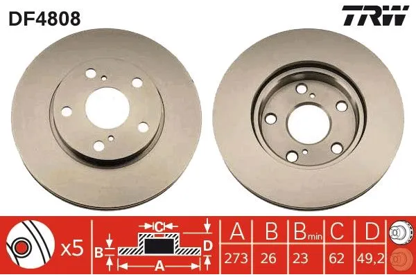 Fren Disk Ayna Ön Sağ ve Sol Toyota Auris (E15)(10.2006->)  MAGNETI MARELLI 360704006100