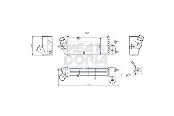 Turbo Radyatörü  Kia Rio (JB)(2005->)  ORİS 710-4835