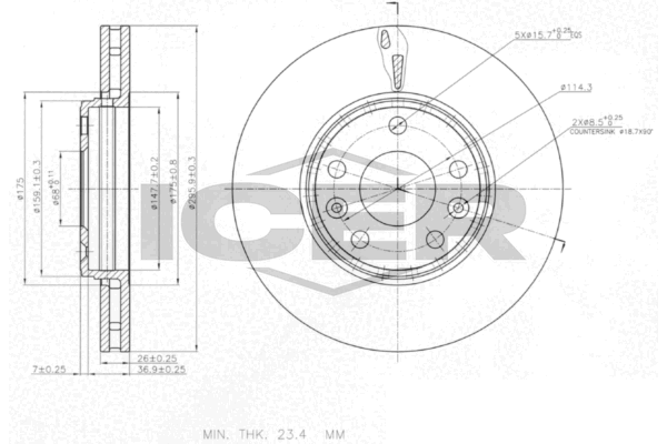 Fren Disk Ayna Ön Sağ ve Sol Renault Latitude (2010->)  MGA 50543