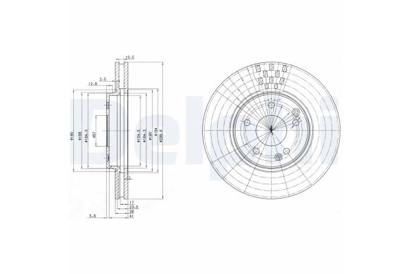 Fren Disk Ayna Ön Sağ ve Sol Mercedes SLK -Serisi Roadster (BM 171)(01.2004->)  DELPHI BG3396