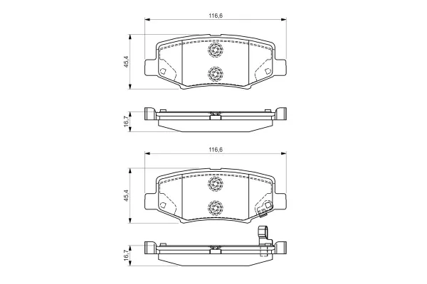 Fren Disk Balata Arka Jeep Cherokee (KK)(2008->)  BOSCH 0 986 495 155