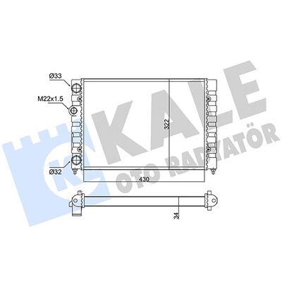 Su Radyatörü  Peugeot 306 S.Wagon (04.1997->)  KALE 348230
