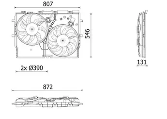 Radyatör Fan ve Motoru  MAHLE CFF 627 000P  1347699080 1358011080 1358063080 1393261080 1399671080