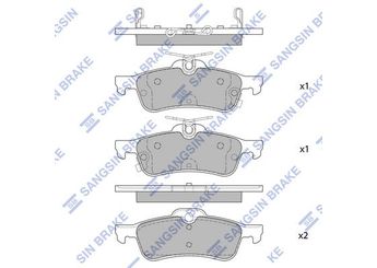 Fren Disk Balata Arka SANGSIN SP4133  43022TV0E00 43022TV0E01 43022TV8E01