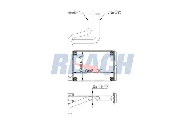 Kalorifer Radyatörü  Ford Mondeo 4/5 Kapı (GD)(1997->)  MGA 81247