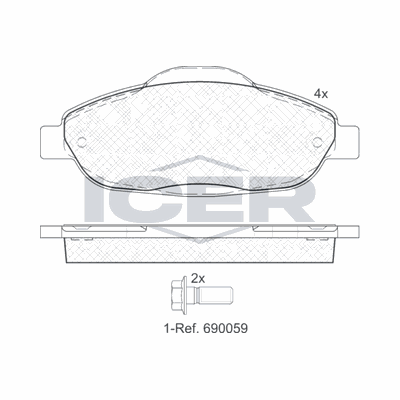 Fren Disk Balata Ön Citroen C4 Sedan (2008->)  AYD 60147C