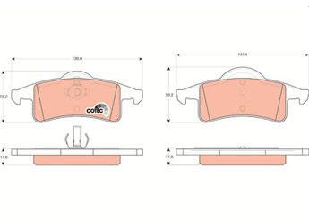 Fren Disk Balata Arka TRW GDB4127  GDB4127 5011970AC 05011970AC K05011970AA 5011970AA 05011970AA 5011970AB 05011970AB