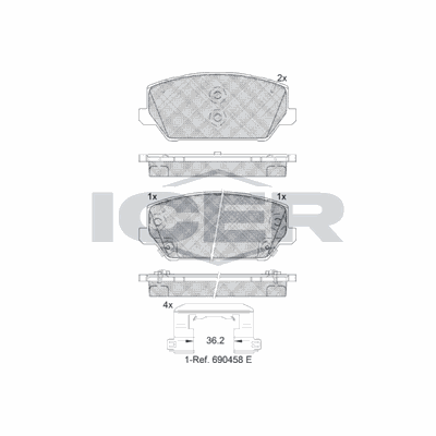 Fren Disk Balata Ön Kia Optima (JF)(2015->)  MGA 55820