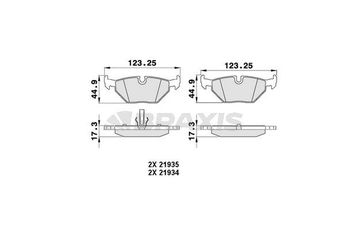 Fren Disk Balata Arka BRAXIS AA0056  34214398213 34216778168 34216750190 34216761241 34211164499 SFP100520 GBP90341AF SFP00 34 21 4 398 213 34 21 6 778 168 SFP000380 5058110 93194192