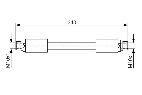 Fren Hortumu Ön Sağ veya Sol Audi A6 Sedan (4F2)(03.2004->)  BOSCH 1 987 481 301