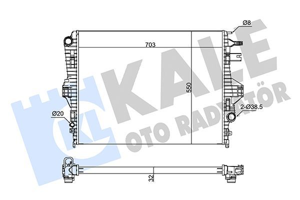 Su Radyatörü  Volkswagen Touareg (7P6)(08.2014->2018)  KALE 345865