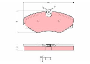 Fren Disk Balata Ön TRW GDB1574  6025371662 60253 60 25 371 662 6025372662 60 25 372 662