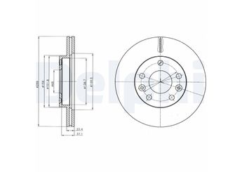 Fren Disk Ayna Ön Sağ ve Sol DELPHI BG4455C  4020600Q0M 402066300R 4020 663 00R