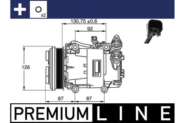 Klima Kompresörü  Ford Focus 3/4/5 Kapı (CAP)(08.2004->)  MAHLE ACP 54 000P