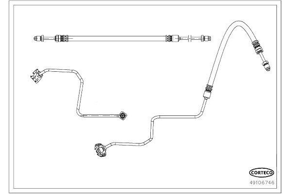 Fren Hortumu Arka Sol Opel Crossland X (2017->) / Crossland (2021->)  PSA ORJINAL 9801034980