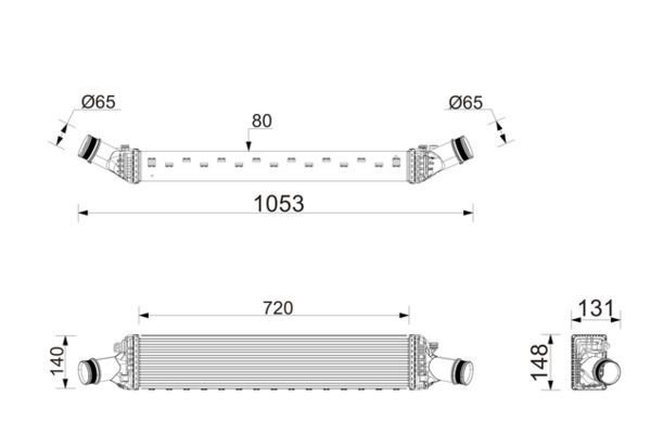Turbo Radyatörü  Audi A6 Sedan (4G2)(12.2010->)  MAHLE CI 778 000P