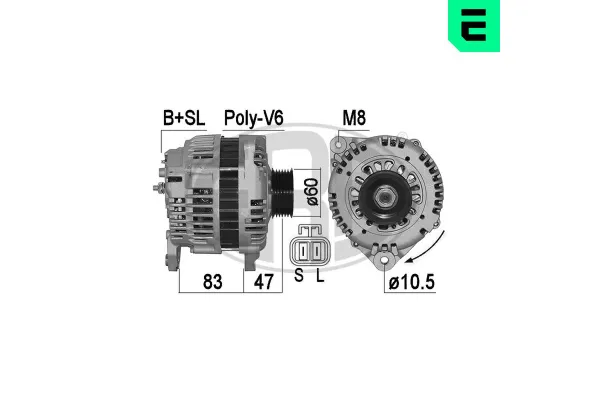 Alternatör  Nissan 350 Z (Z33)(07.2003->)  ERA 209579A