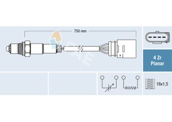 Oksijen (Lambda) Sensörü  FAE 77911  6A906262BB 06A 906 262 BB 1K0998262A 1K0 998 262 A