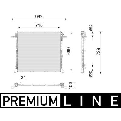 Su Radyatörü  BMW 6 Serisi Coupe (F13)(2011->)  MAHLE CR 2788 000P