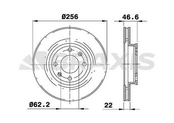 Fren Disk Ayna Ön Sağ ve Sol BRAXIS AE0247  517121G000 51712-1G000