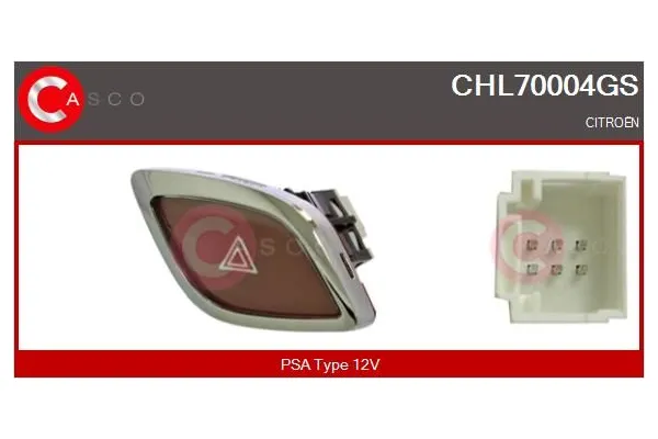 Dörtlü Flaşör Düğmesi  Citroen DS3 (09.2009->)  PSA ORJINAL 6490CY