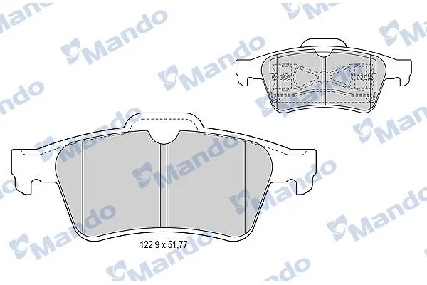 Fren Disk Balata Arka Citroen C5 4 Kapı (04.2008->)  MANDO MBF015221