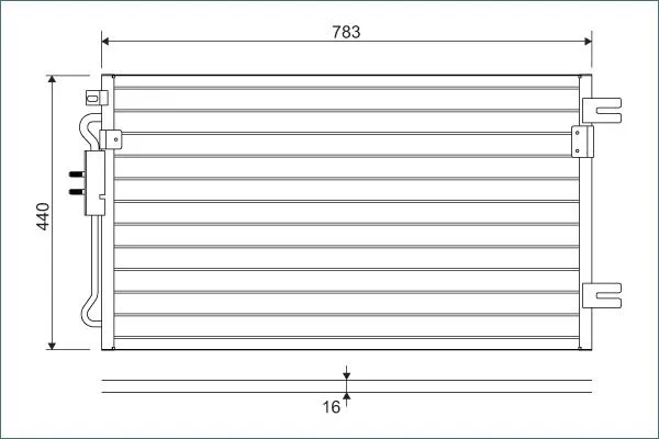 Klima Radyatörü  Chrysler Voyager (RG)(2001->)  VALEO 817739