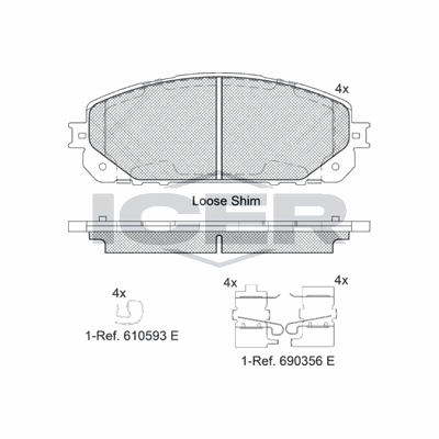 Fren Disk Balata Ön Jeep Cherokee (KL)(2014->)  AYD 60671A