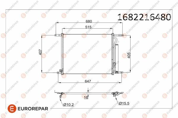 Klima Radyatörü  Chevrolet Aveo Sedan (2006->)  EUROREPAR 1682216480