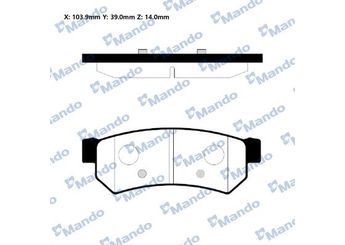 Fren Disk Balata Arka MANDO RMPD27NS  RMPD27NS 96800089 5550085Z10