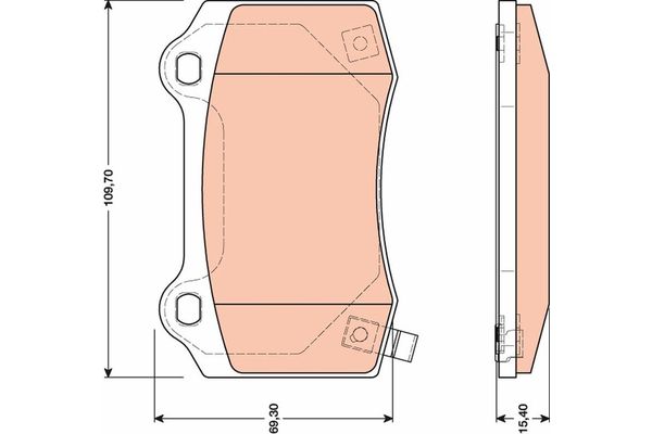 Fren Disk Balata Arka Chrysler 300C (LE/LX)(2004->)  TRW GDB4171